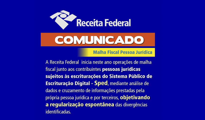 banner 5 Malha fiscal Pessoa Jurídica - Comunicado Receita Federal – Malha fiscal Pessoa Jurídica