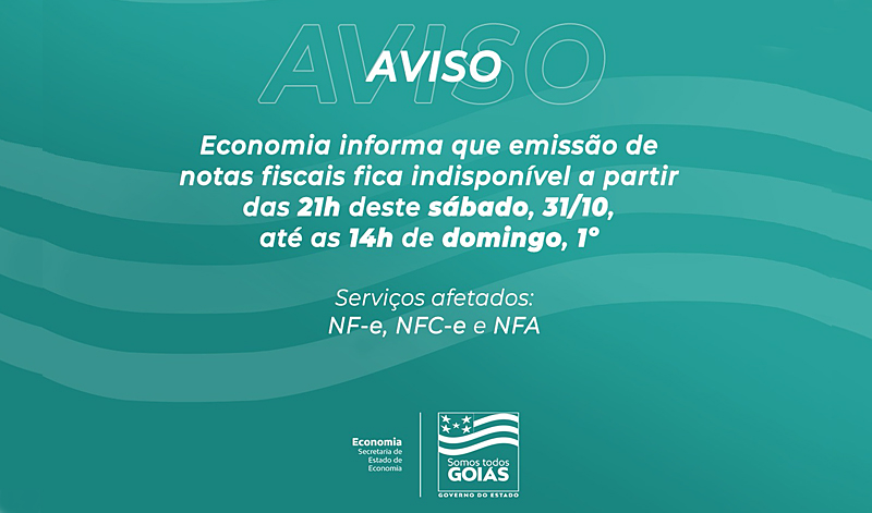banner 13 Economia informa - Economia informa que emissão de notas fiscais fica indisponível até domingo
