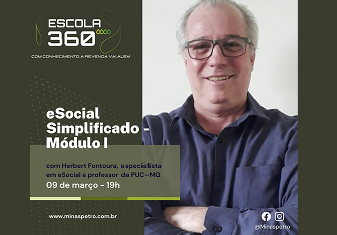 banner 01 Curso de eSocia - Curso de eSocial: Módulo I – Herbert Fontoura (Especialista em eSocial e professor da PUC-MG)