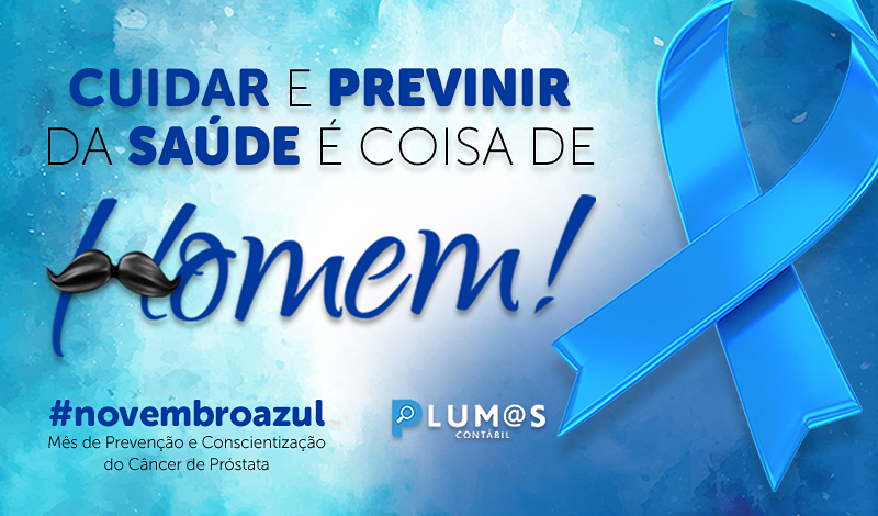 banner novembroazul plumas - Novembro Azul: Mês Mundial de Combate ao Câncer de Próstata