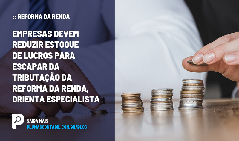 banner 09 REFORMA copiar - :: REFORMA DA RENDA – Empresas devem reduzir estoque de lucros para escapar da tributação da reforma da renda, orienta especialista.